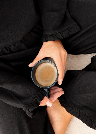 Piżama Eve Long - Black