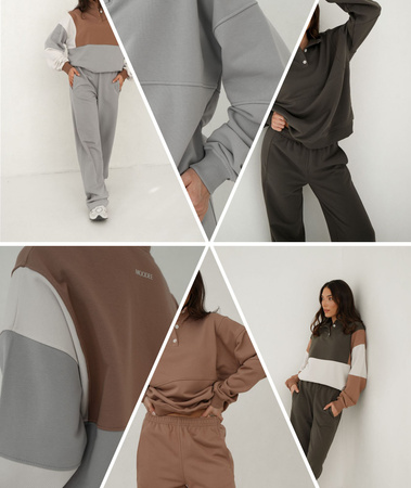 Zestaw: Bluza Casual & Spodnie Wide Leg 