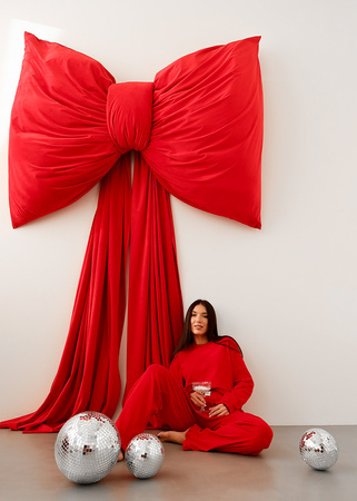 Piżama Eve Long - Red