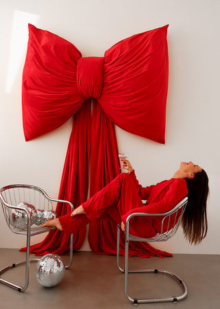 Piżama Eve Long - Red